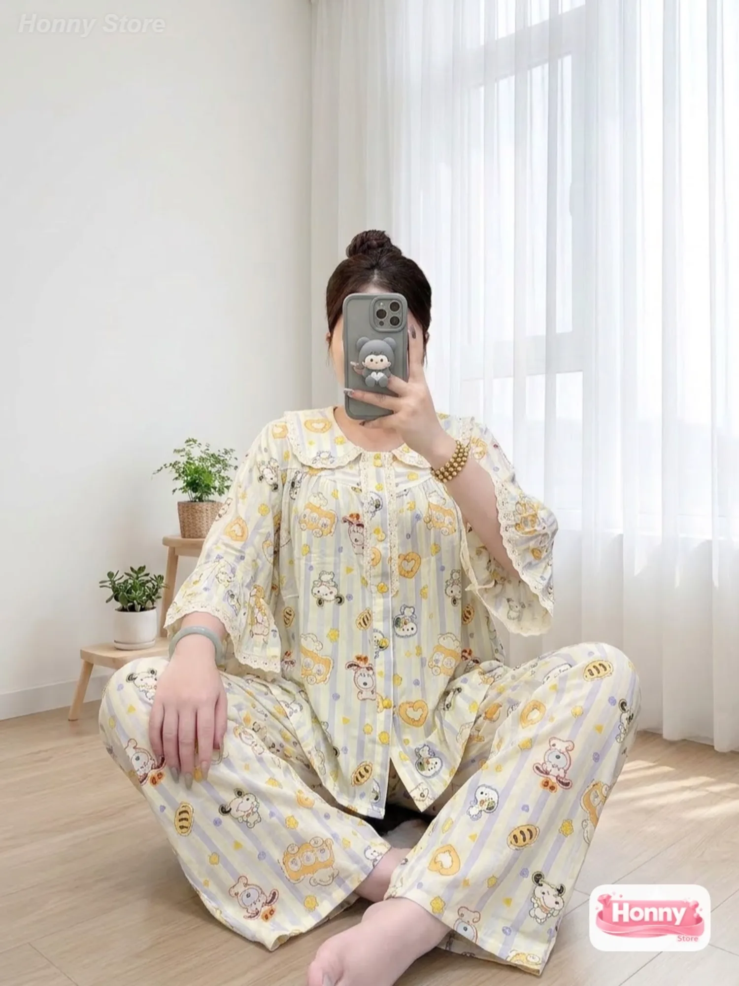 Màu Vàng kem gấu sọc