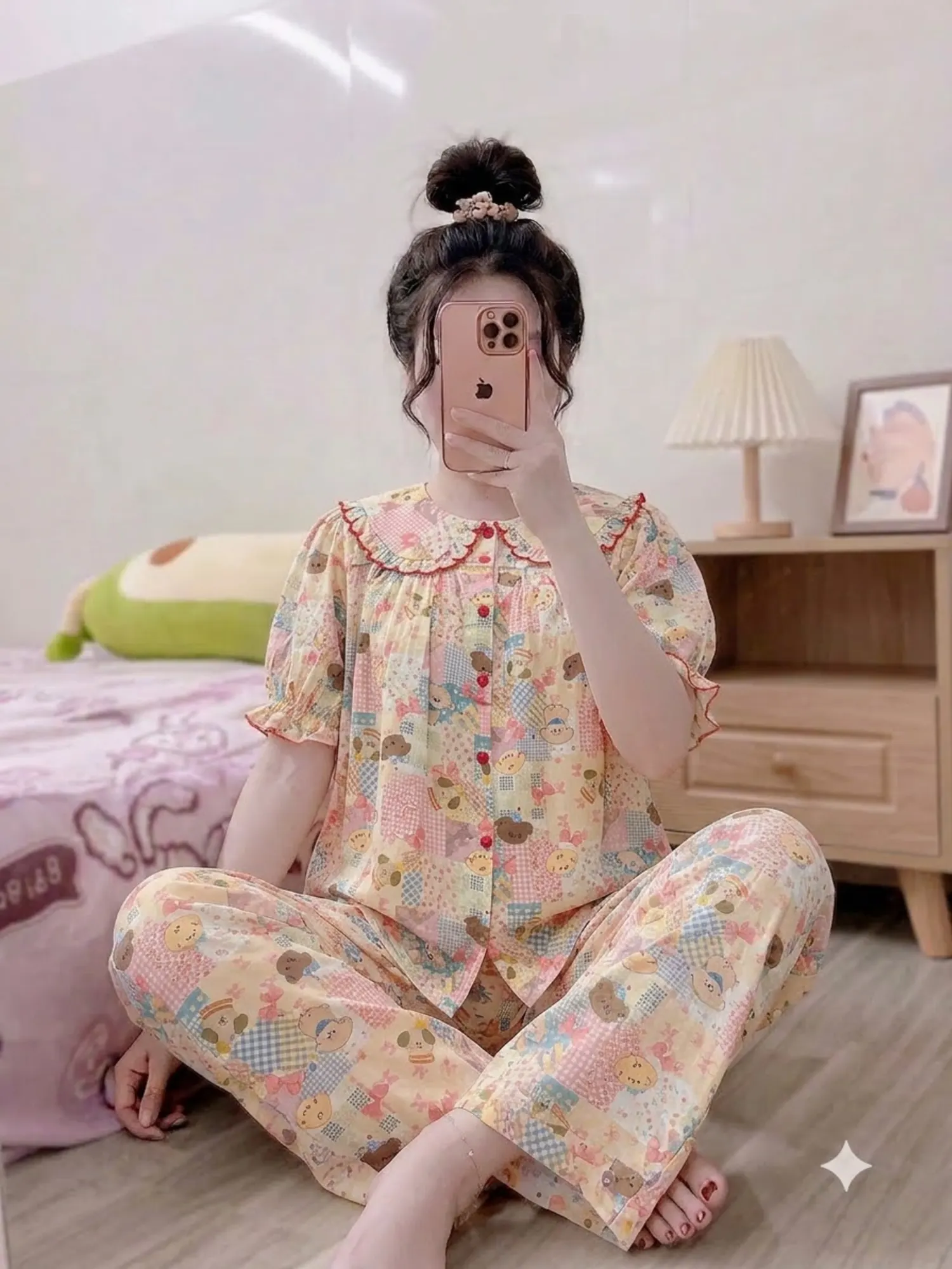Màu Sắc màu gấu patchwork
